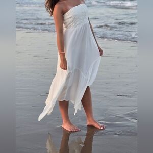 Altard State Beachy Tiered Midi Dress XXS